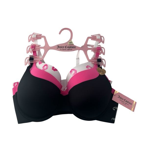 Juicy Couture Other - NWT Juicy Couture Sexy Push Up 3 Bra Set Valentine’s Day Coquette Feminine 38C